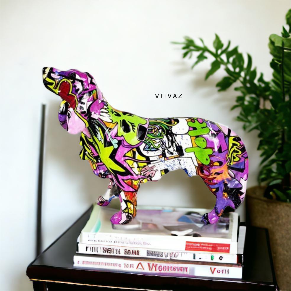 Abstract Colourful Dachshund Dog